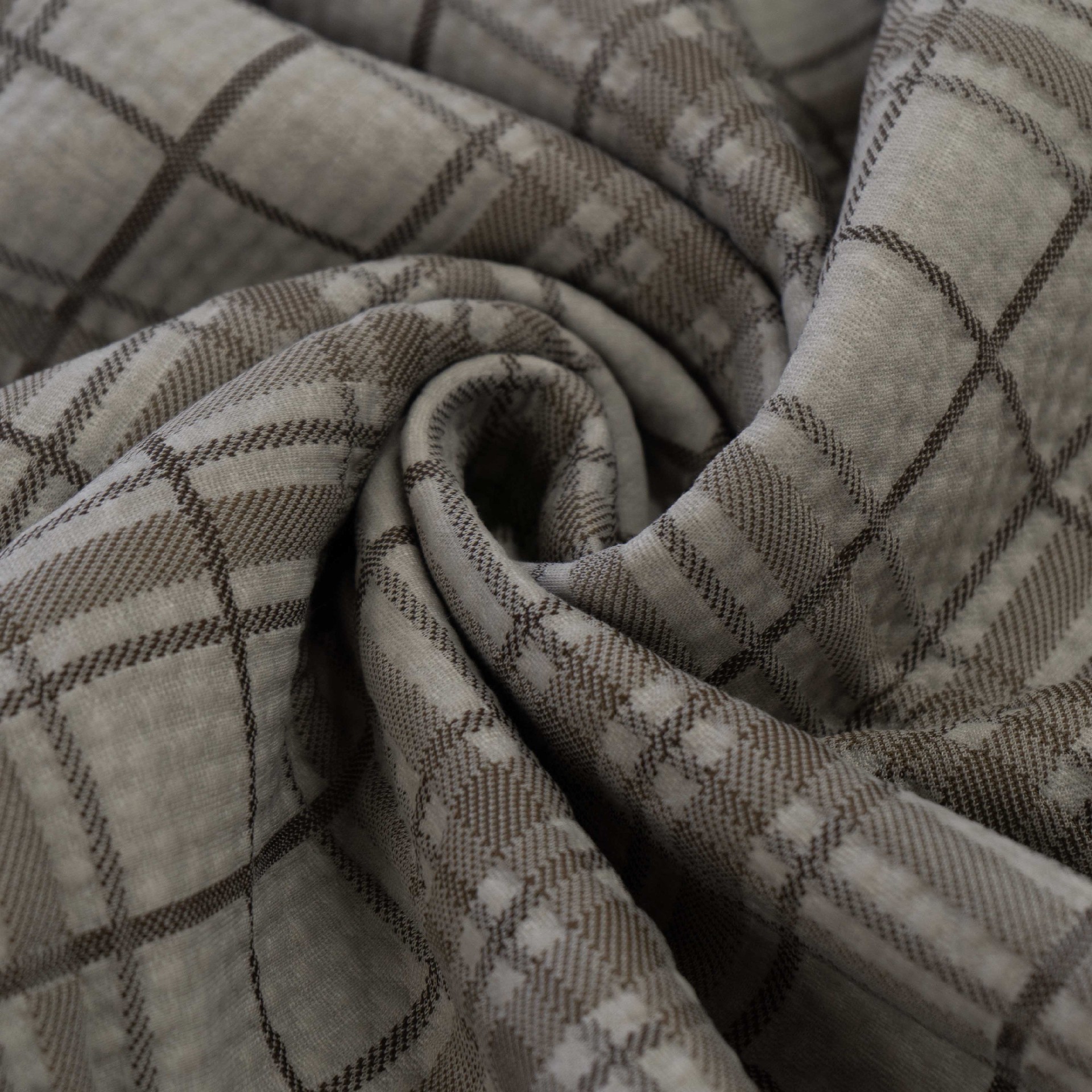 Modern Plaid Mattress Fabric for Luxury Bedding