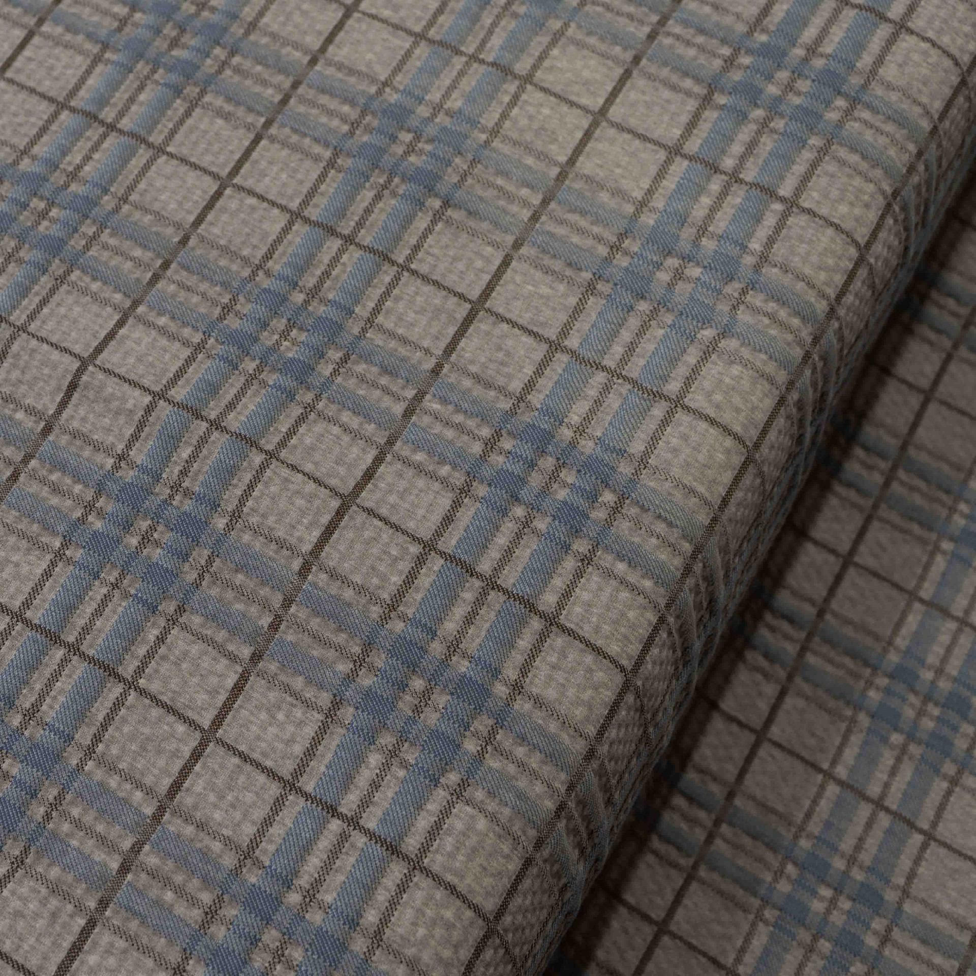 Modern Plaid Mattress Fabric for Luxury Bedding