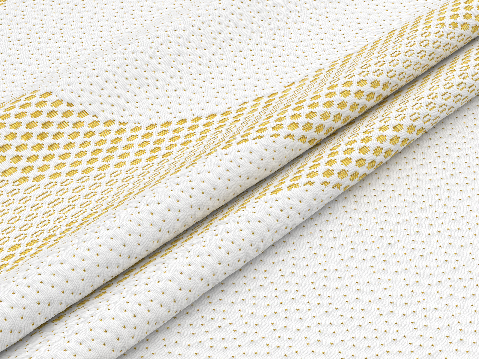 Custom Lurex Knitted Mattress Fabric – Gold Wave Jacquard for Premium Bedding Brands