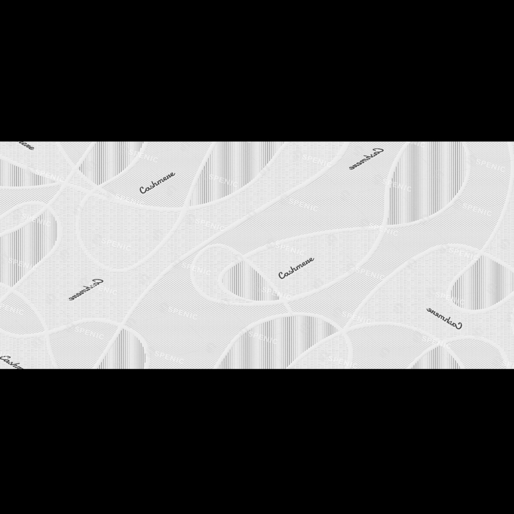 Cashmere Knitted Mattress Fabric – White Jacquard Design for Premium Sleep Brands