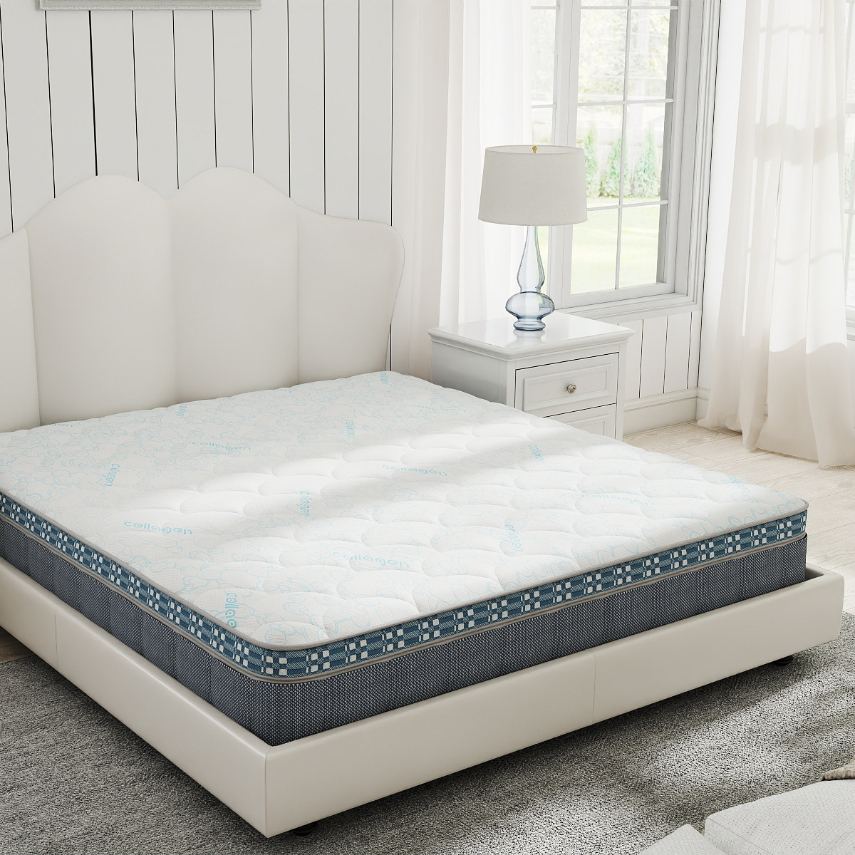 Collagen Fiber Knitted Mattress Fabric – Skin-Caring, Breathable Jacquard for Wellness Sleep Systems