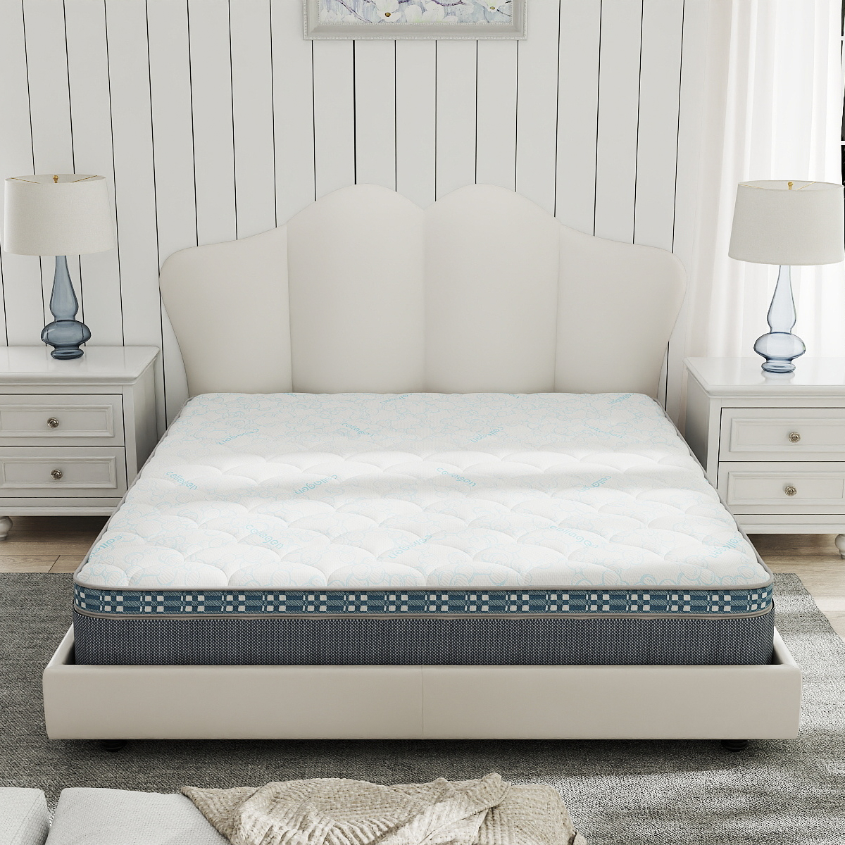 Collagen Fiber Knitted Mattress Fabric – Skin-Caring, Breathable Jacquard for Wellness Sleep Systems