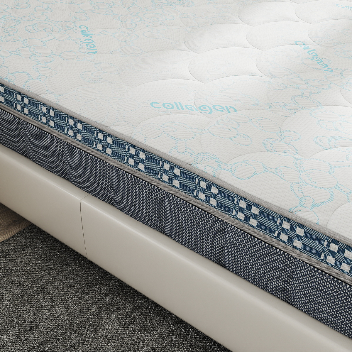 Collagen Fiber Knitted Mattress Fabric – Skin-Caring, Breathable Jacquard for Wellness Sleep Systems