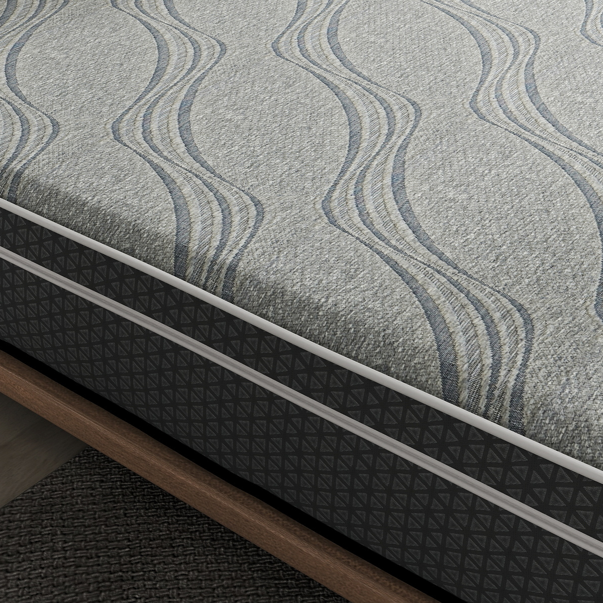 Light Grey Wavy Pattern Mattress Fabric – Soft, Durable & Modern Ticking Material