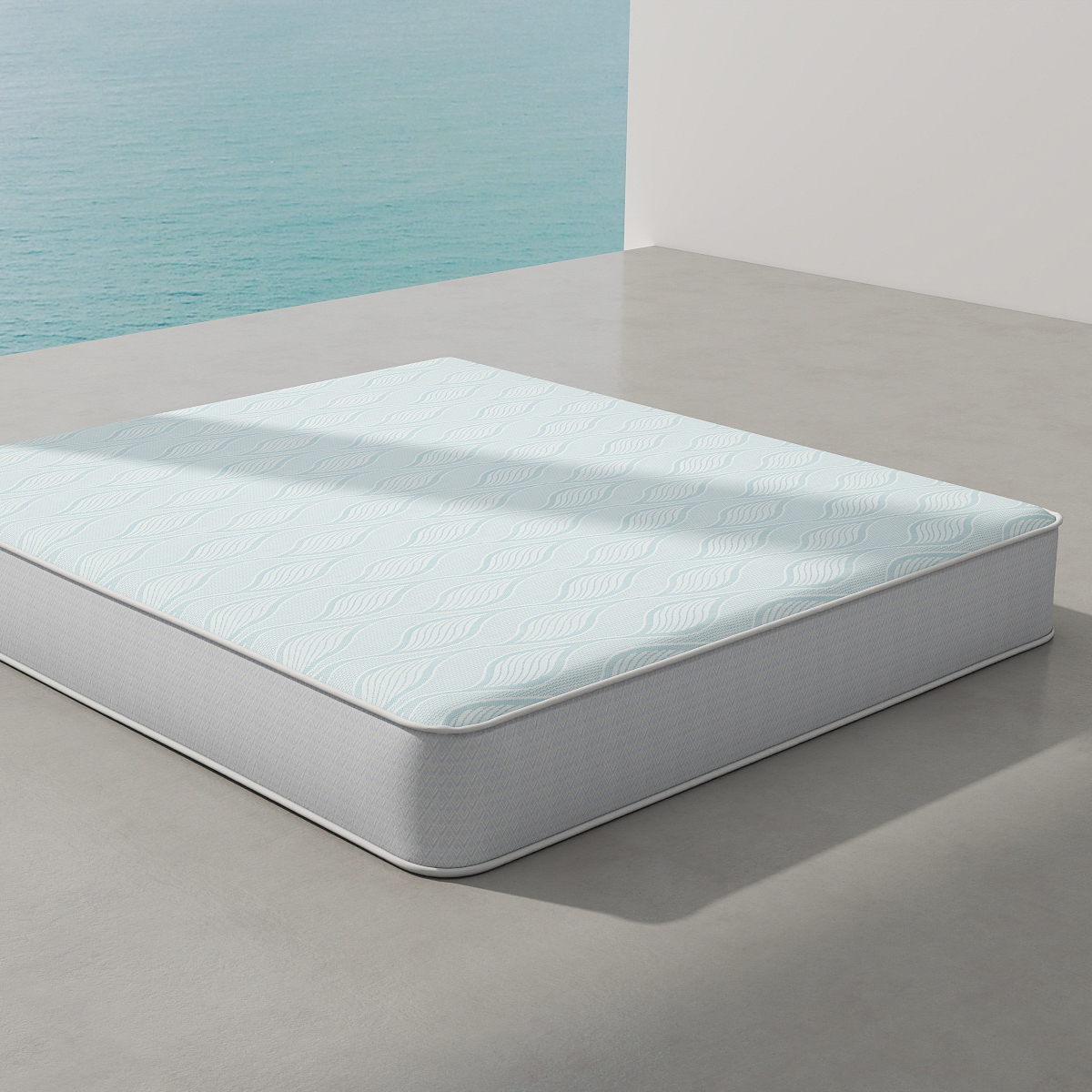 Knitted Mattress Fabric – Custom Soft Wave-Leaf Pattern for Premium Mattress Covers